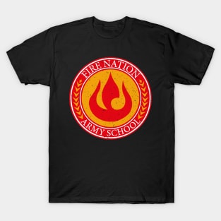 Worn Fire Nation Army School Logo T-Shirt